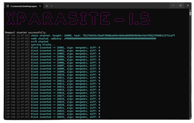 xPARASITE NODE SOFTWARE
